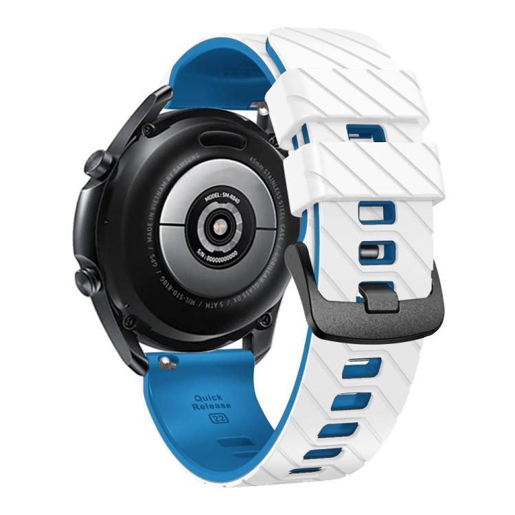 22mm Twill Dual Color Silicone Watch Band