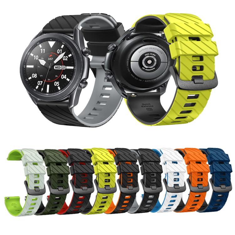 22mm Twill Dual Color Silicone Watch Band