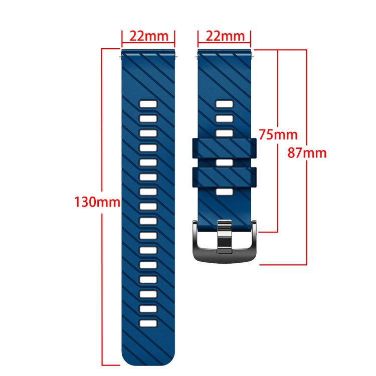 22mm Twill Dual Color Silicone Watch Band