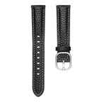 18mm Litchi Texture Square Buckle Genuine Leather Watch Band
