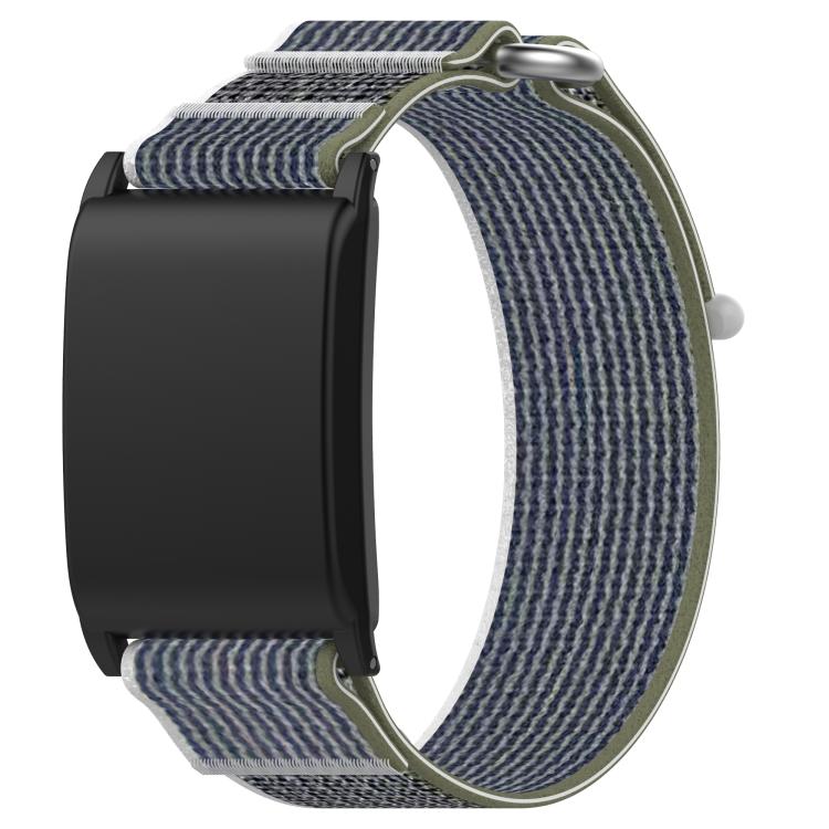 Nylon Loop Hook and Loop Fastener Watch Band — Pink+Purple