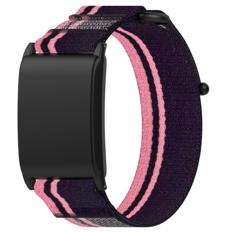 Nylon Loop Hook and Loop Fastener Watch Band — Yellow+Gray