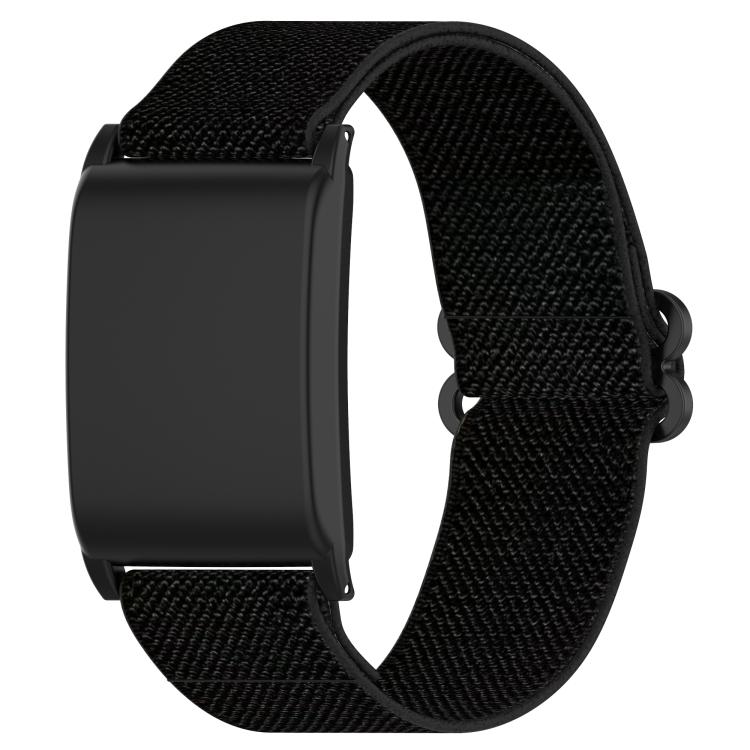 Slide Buckle Nylon Elastic Braided Watch Band — Army Green