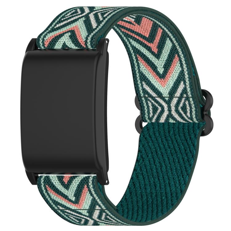 Slide Buckle Nylon Elastic Braided Watch Band — Rose Pink