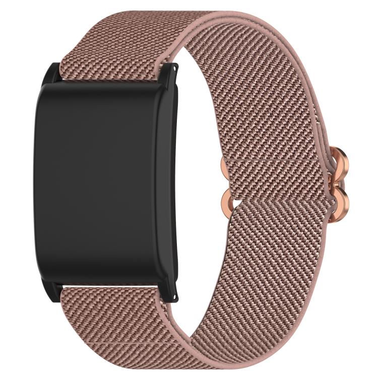 Slide Buckle Nylon Elastic Braided Watch Band — Blue Purple