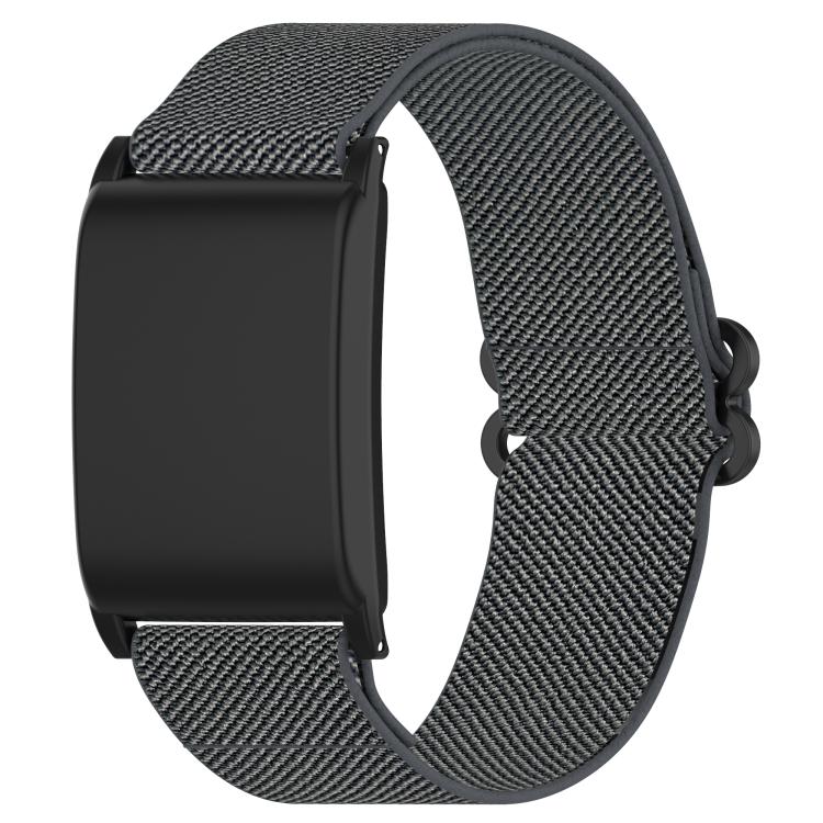 Slide Buckle Nylon Elastic Braided Watch Band — Midnight Blue