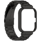Watch Frame Integrated Three Beads Stainless Steel Watch Band — Gold