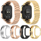 Watch Frame Integrated Three Beads Stainless Steel Watch Band — view 9
