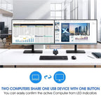 U3 USB Drive Printer Sharing Splitter USB 3.0 Bidirectional Switch 1 Input 2 Output Hub — view 4