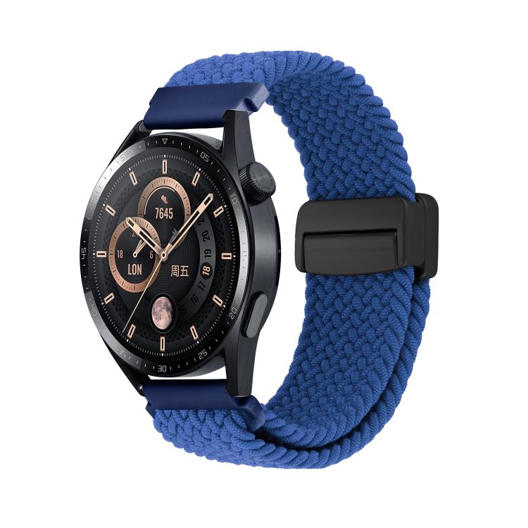 Magnetic Buckle Nylon Braided Watch Band — Gray