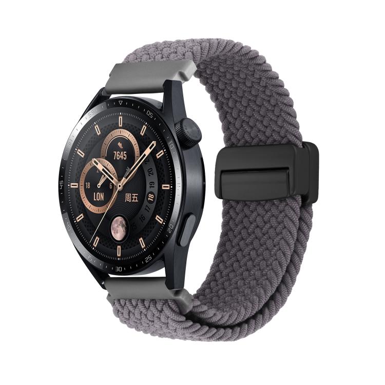 Magnetic Buckle Nylon Braided Watch Band — Pink Sand