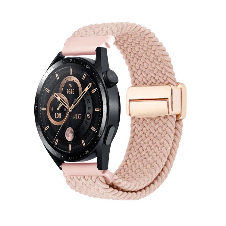 Magnetic Buckle Nylon Braided Watch Band — Denim Color