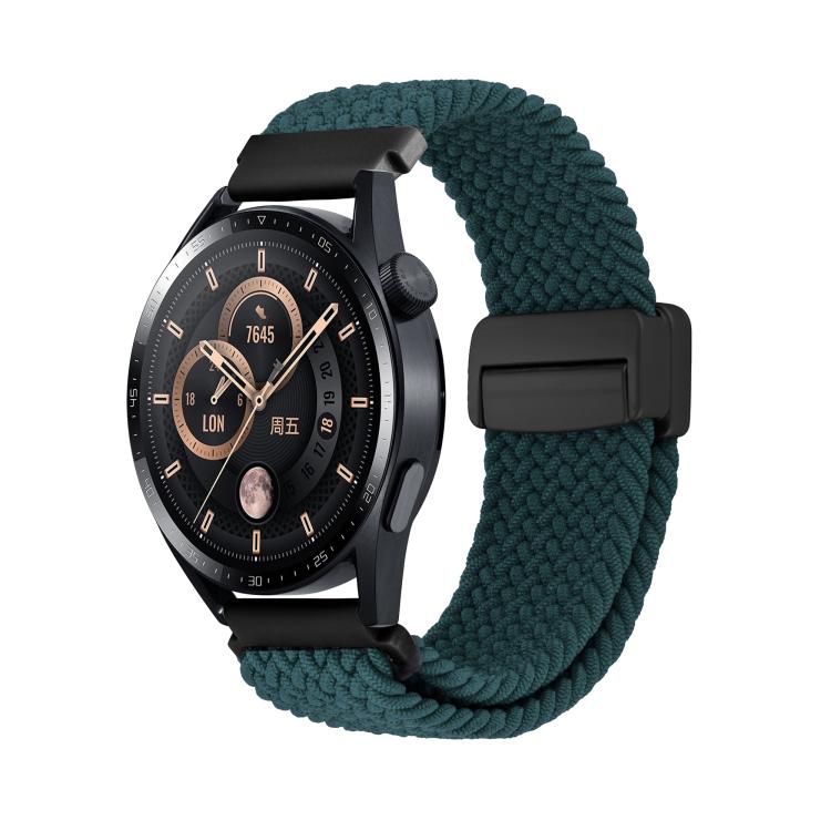 Magnetic Buckle Nylon Braided Watch Band — Colorful Black