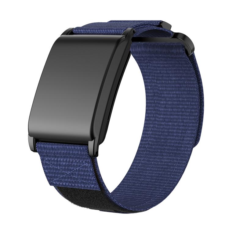 Two Sections Hook And Loop Fastener Nylon Watch Band — Blue