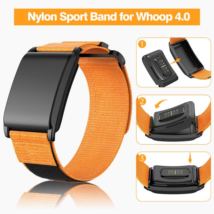 Two Sections Hook And Loop Fastener Nylon Watch Band — view 9
