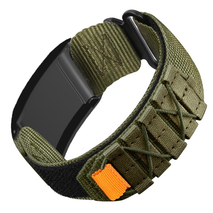 Nylon Hook and Loop Fastener Watch Band — Black