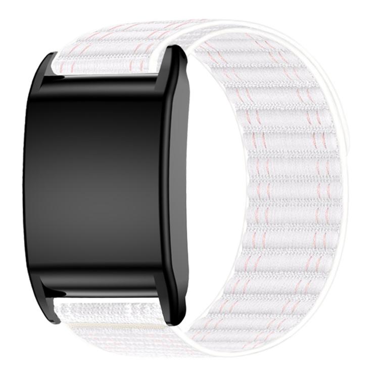 Nylon Loop Watch Band — White Pink