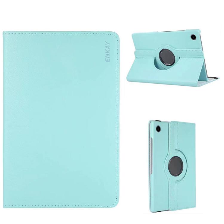 ENKAY 360 Degree Rotation Litchi Leather Smart Tablet Case