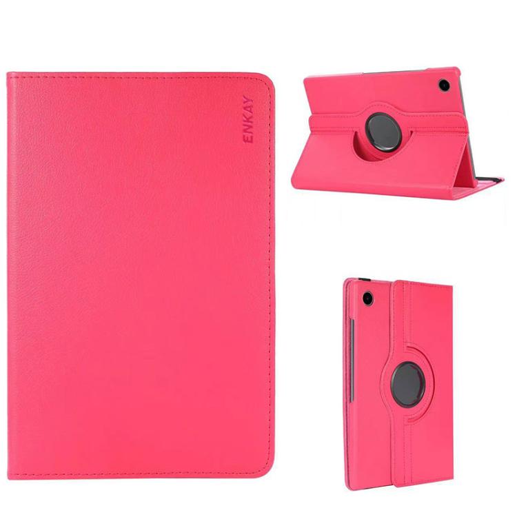 ENKAY 360 Degree Rotation Litchi Leather Smart Tablet Case
