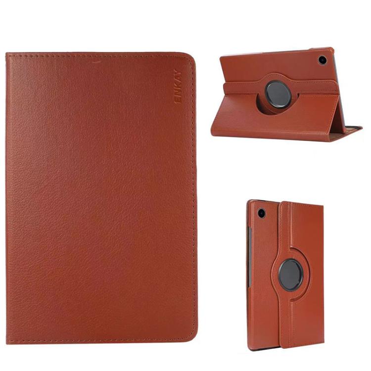 ENKAY 360 Degree Rotation Litchi Leather Smart Tablet Case