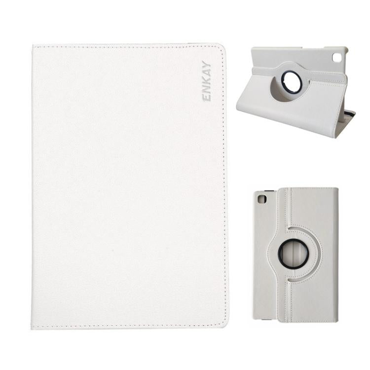 ENKAY 360 Degree Rotation Litchi Leather Smart Tablet Case