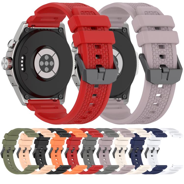 Black Steel Buckle Silicone Watch Band — view 15
