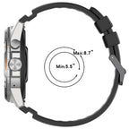 Black Steel Buckle Silicone Watch Band — view 16