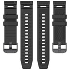 Black Steel Buckle Silicone Watch Band — view 18