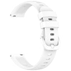 Colorful Quick Release Buckle Silicone Watch Band — White
