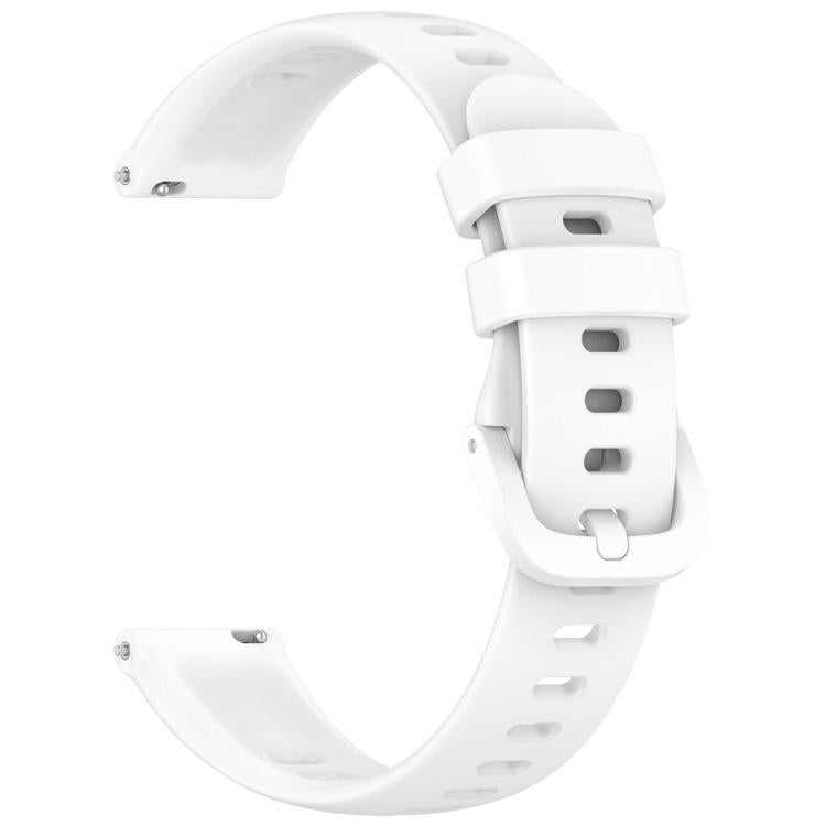 Colorful Quick Release Buckle Silicone Watch Band — White