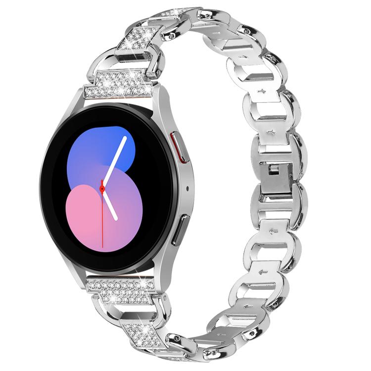 Oval Diamond Stainless Steel Watch Band — view 8