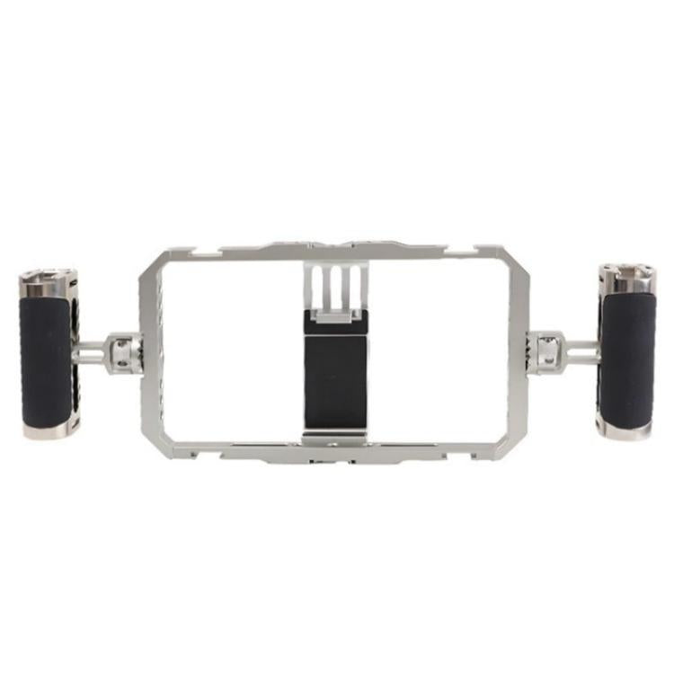 C072 Aluminum Alloy Handheld Smartphone Cage Rig Photography Stabilizer Dual Handle Frame