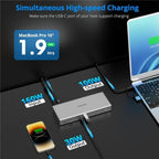WAVLINK WL-UG75PD1-DH2 USB-C / Type-C Displaylink DL7400 Docking Station Support Quad Display