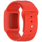 Silicone Texture Watch Band — Red