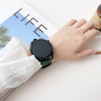 Seven-Line Tri-Star Buckle Pull Up Leather Watch Band