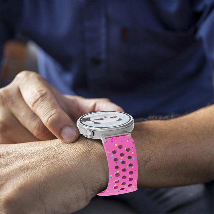 Eco-Friendly Granular Colorful Dots Silicone Watch Band