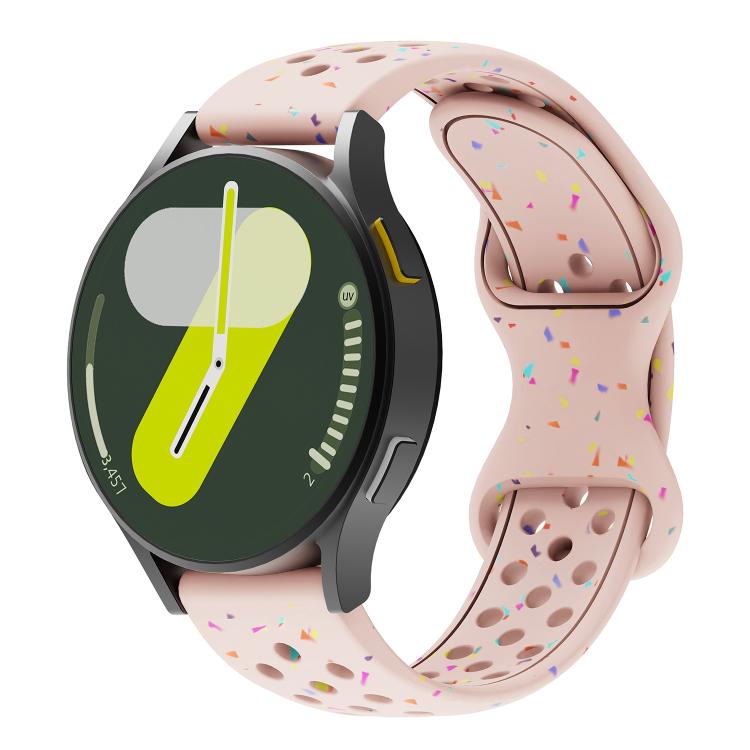 Eco-Friendly Granular Colorful Dots Silicone Watch Band — Transparent