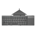 KF86 MAX Foldable Wireless Bluetooth-Compatible Keyboard With Touchpad + Leather Case