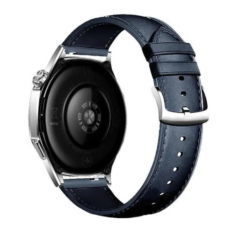Leather Texture Silicone Watch Band — 22mm