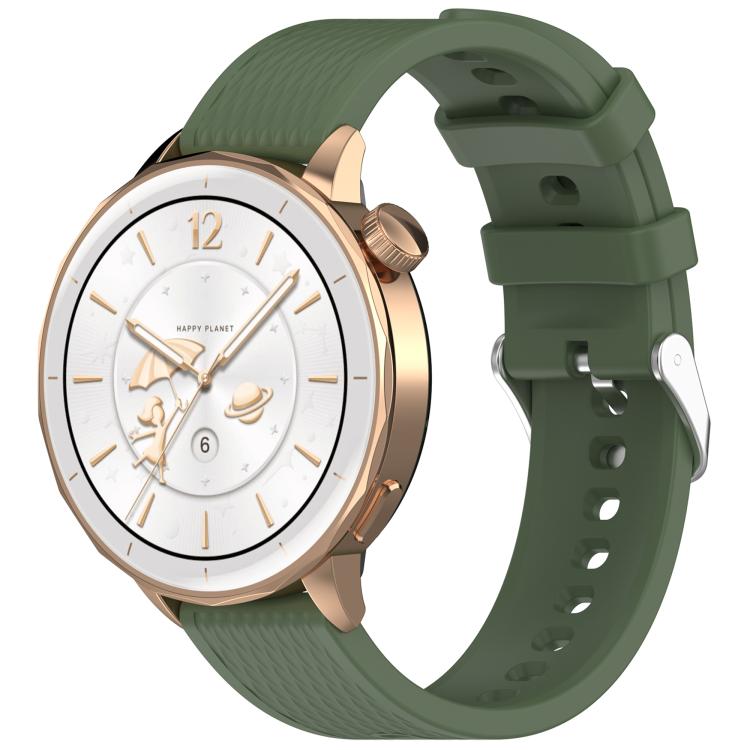 18mm Rhombus Texture Quick Release Buckle Silicone Watch Band