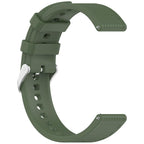 18mm Rhombus Texture Quick Release Buckle Silicone Watch Band — White