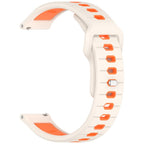 Two Color Reverse Buckle Striped Silicone Watch Band