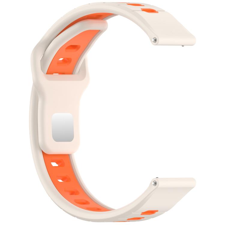 Two Color Reverse Buckle Striped Silicone Watch Band
