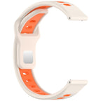Two Color Reverse Buckle Striped Silicone Watch Band