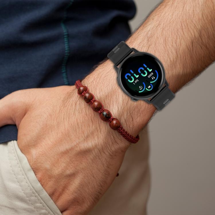Two Color Reverse Buckle Striped Silicone Watch Band