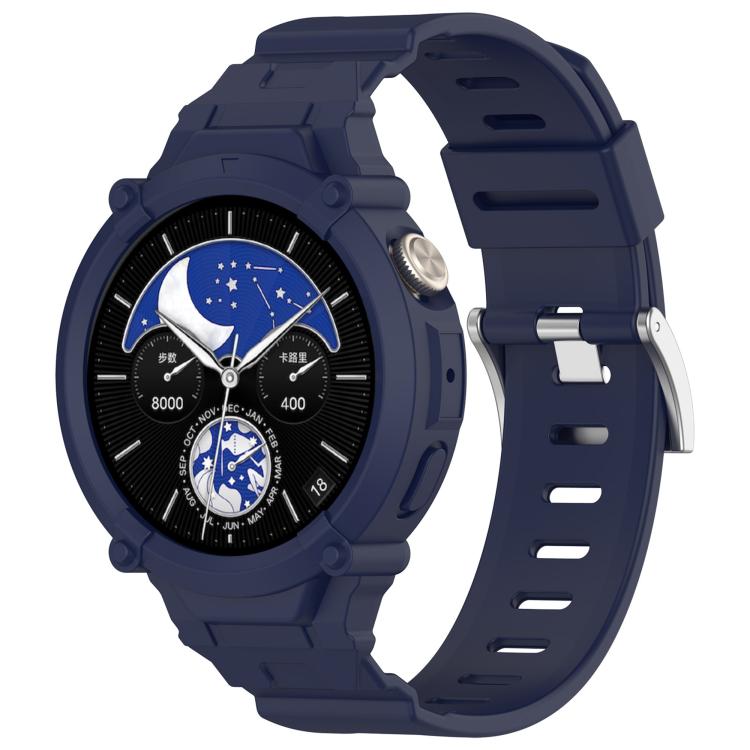 Watch Case Integrated Silicone Watch Band — Black