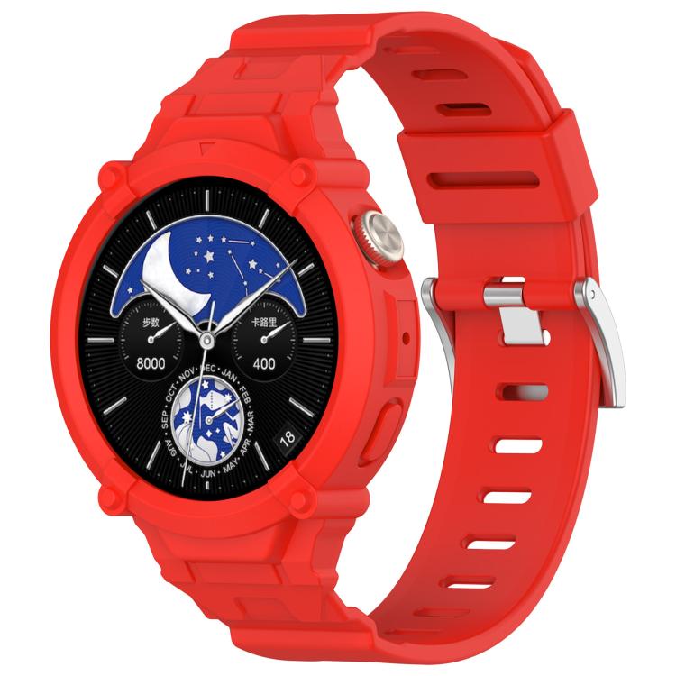 Watch Case Integrated Silicone Watch Band — Gray