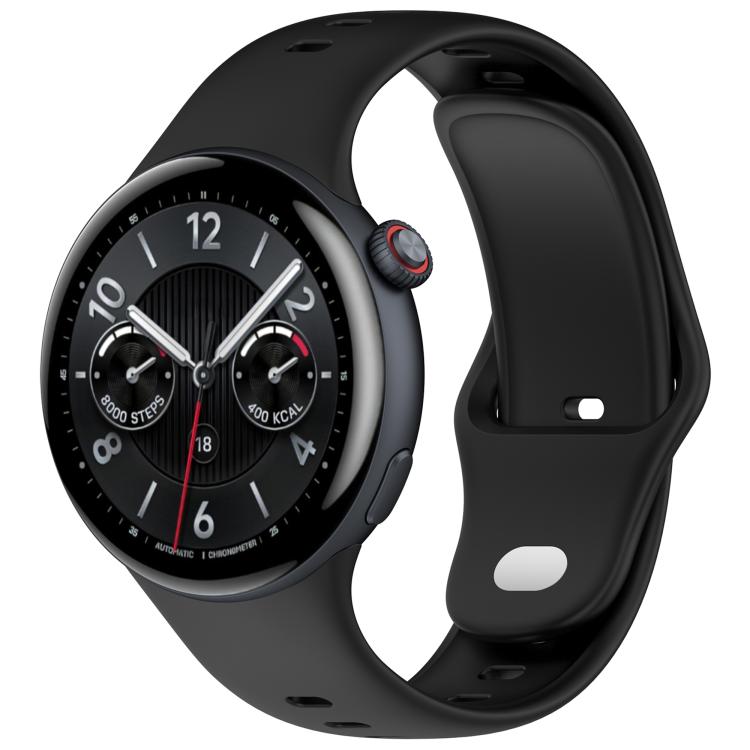 Solid Color Reverse Buckle Silicone Watch Band — Gray