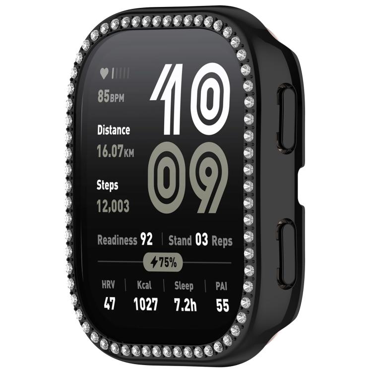 Single Row Diamond Half Coverage Hollow TPU Watch Protective Case