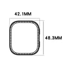 Single Row Diamond Half Coverage Hollow TPU Watch Protective Case